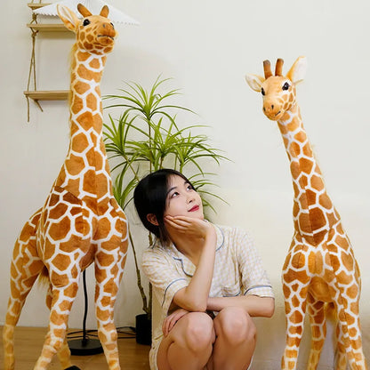 50-120cm Giant Real Life Giraffe Plush Toys High Quality Stuffed Animals Dolls Soft Kids Children Baby Birthday Gift Room Decor