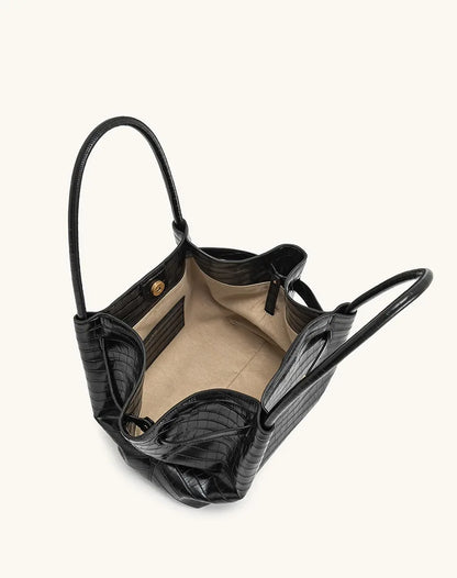 Women's Dumpling Bag Large Capacity Tote Bag Casual Shoulder Handbag 2026 New Fashion Solid Color Top-handle Bag for Work Travel