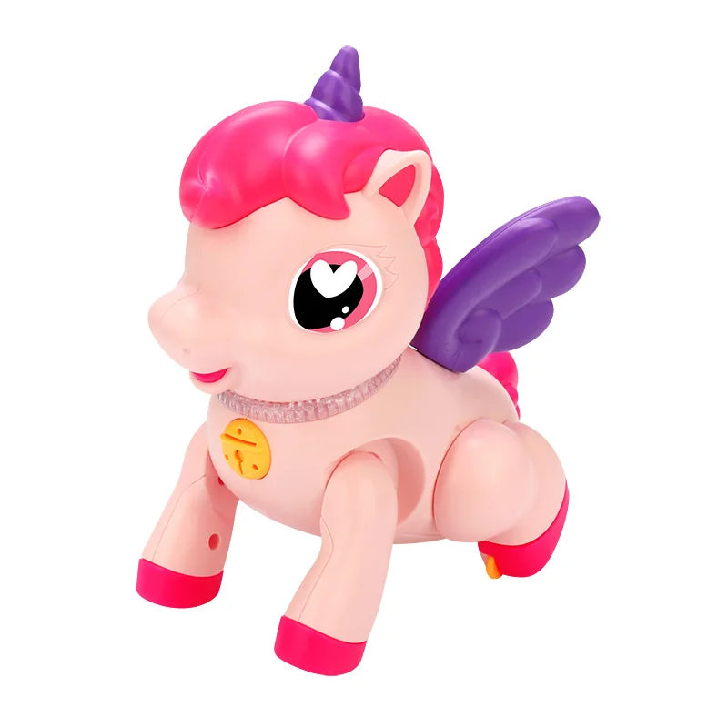 Unicorn Pegasus Toy Fantasy Cartoon Wings Unicorn with Light Music Animal Shape Girl Christmas New Year Gift