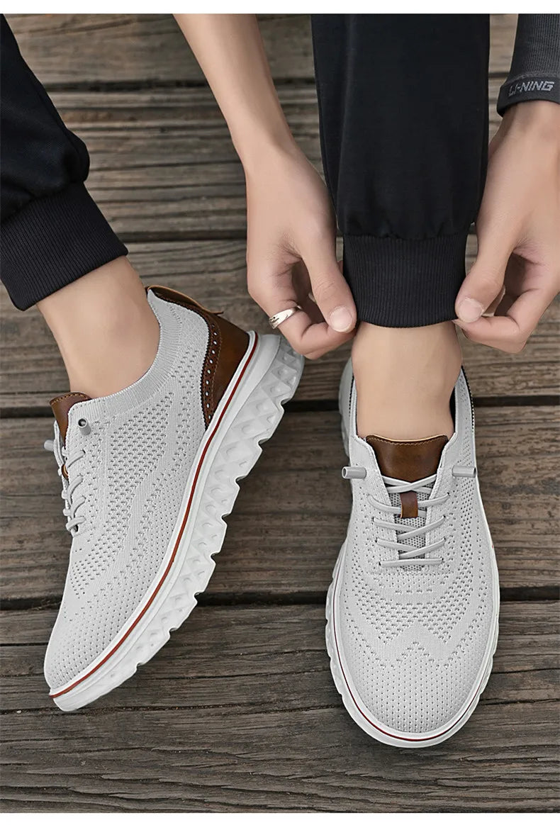 Men Sneakers New Men Mesh Casual Shoes Fashion Lightweight Breathable Soft Soled Shoes Summer Outdoor Sports Fitness Large Size
