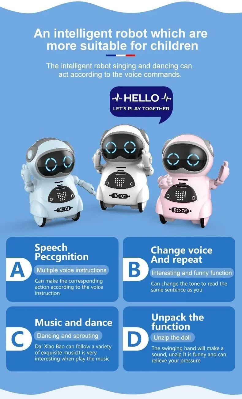Electronic Toy Robot Smart AI Desktop Pet Emotional Intelligent Companion Touch Intractive Toys Adult Robots Fun Gifts