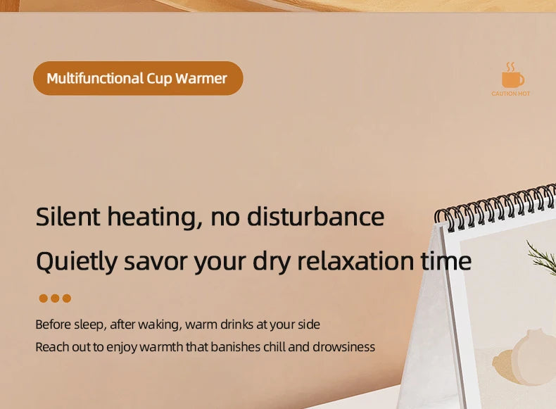 2 in 1 Coffee Mug Warmer Wireless Charger Multi-functional Cup Heating Pad 3 Gear Temperature Warmer Coaster For Milk Tea Water