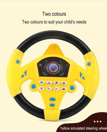 Children Eletric Simulation Steering Wheel Toys Gifts Light Sound Musical Stroller Simulate Driving Car Vocal Toy for Kids