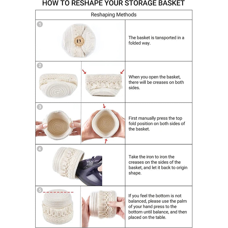 LMETJMA Macrame Makeup Organizer Boho Wicker Pencil Holder Makeup Brush Holder Organizer Comb Brushes Mini Storage Basket