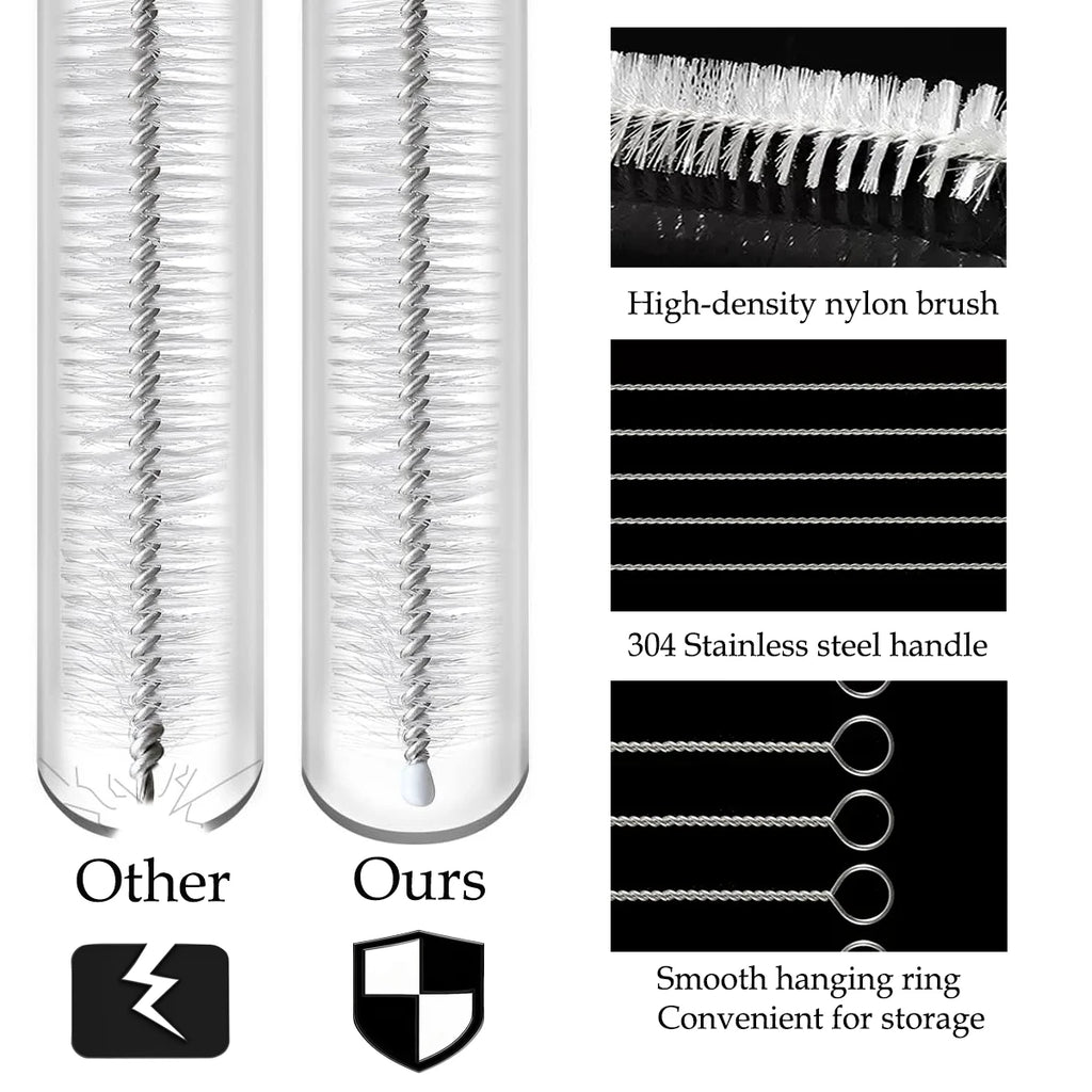 Straw Cleaner Brush Kit for Stanley - (4-Size) Extra Long Pipe Cleaners, Straw Cleaning Brush for Tumbler, Bottle