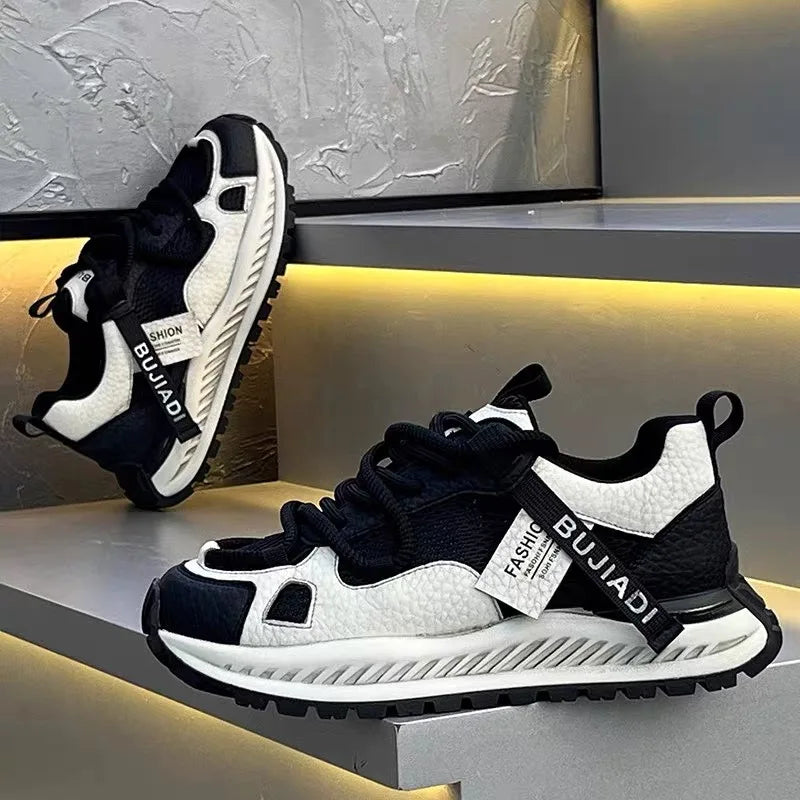 New Men Running Shoes Mesh Breathable Sneakers Lightweight Cushioning Non Slip Outdoor Sports Footwear Large Size Daily Walking