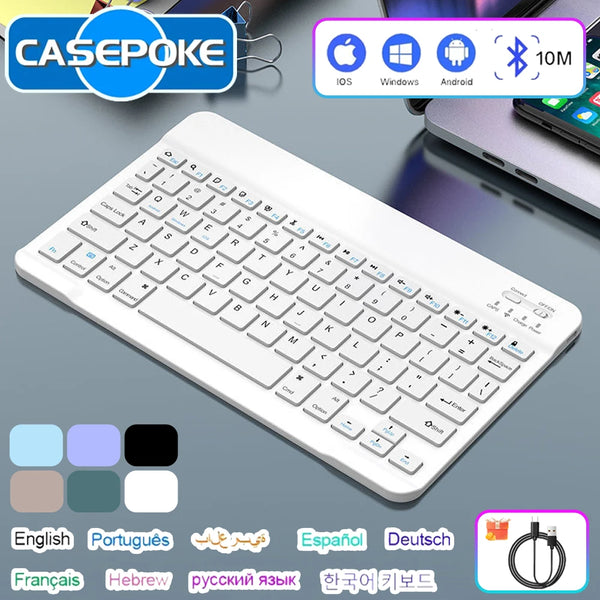 2026 New Slim Lightweight Ergonomic Bluetooth Keyboard, Compact Silent Wireless Keyboard for Windows iOS Android Devices Office
