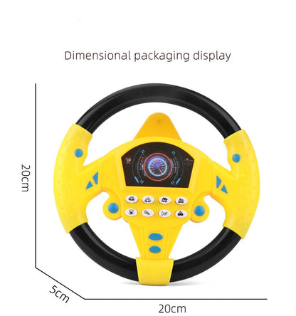Children Eletric Simulation Steering Wheel Toys Gifts Light Sound Musical Stroller Simulate Driving Car Vocal Toy for Kids