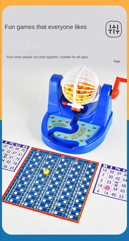 Family Party Game Table Toy Simulation Bingo Lottery Machine Set Draw Lottery Board Game Parent-child Fun Interactive Toys