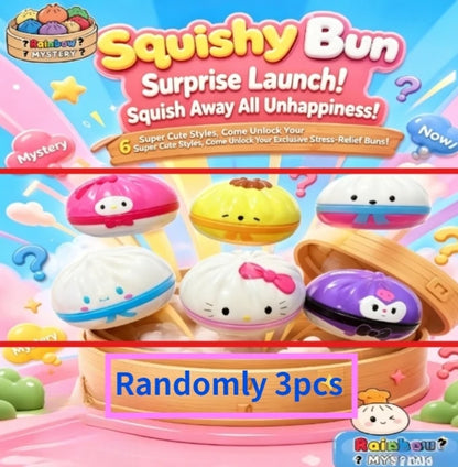 Stress-relieving-toys Squishy Fake Baozi Fun Pinch Uncompressed Fidget Toys Popular Children Favor Gift