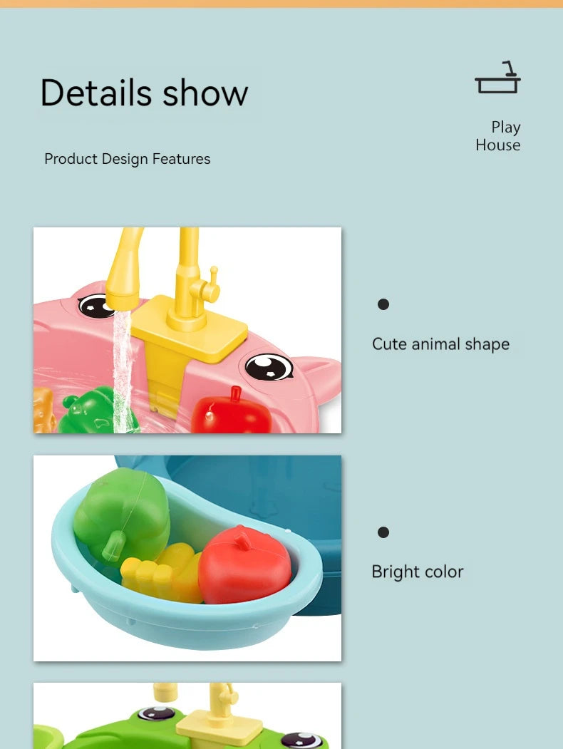 √Choice Play House Toys Pretend Play Children's Kitchen Wash Basin Sink Kids Kitchen Set Toy For Boys Girls Kids Gifts