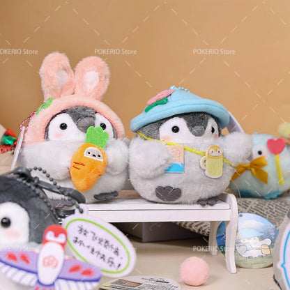 22 Styles Cute Penguin Plush Key Ring Tourist Hat Penguin Keychain For Girls Gifts Creative School Bag Keychain