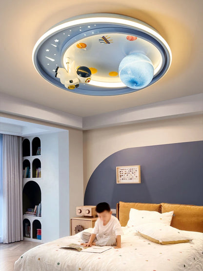 Children's Bedroom Ceiling Lights LED Moon Astronaut Unicorn Light Warm Romantic Baby Room Boy Girl Bedroom Ceiling Lamps