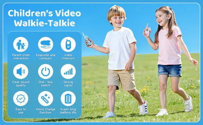 2PCS Kids Video Walkie Talkies USB Charging Indoor and Outdoor High Definition Intercom Children's Toys Birthday Gifts Ages 3-12