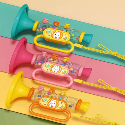 Children's trumpet toy, blowing music, playing instruments, harmonica, whistle, male and female toys