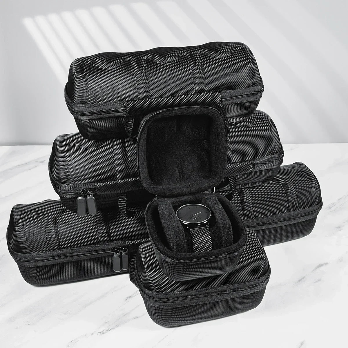 Watch Box Organizer For Men or Women Watch Travel Case Portable Storage Watch Display Holder for Wristwatches and Smart Watches