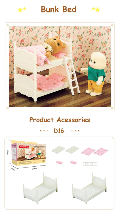 Toys Doll 1:12 Forest Family Montessori Kitchen Compatible Miniature Dollhouse Kitchen Accessories Furniture Pretend Play Gifts