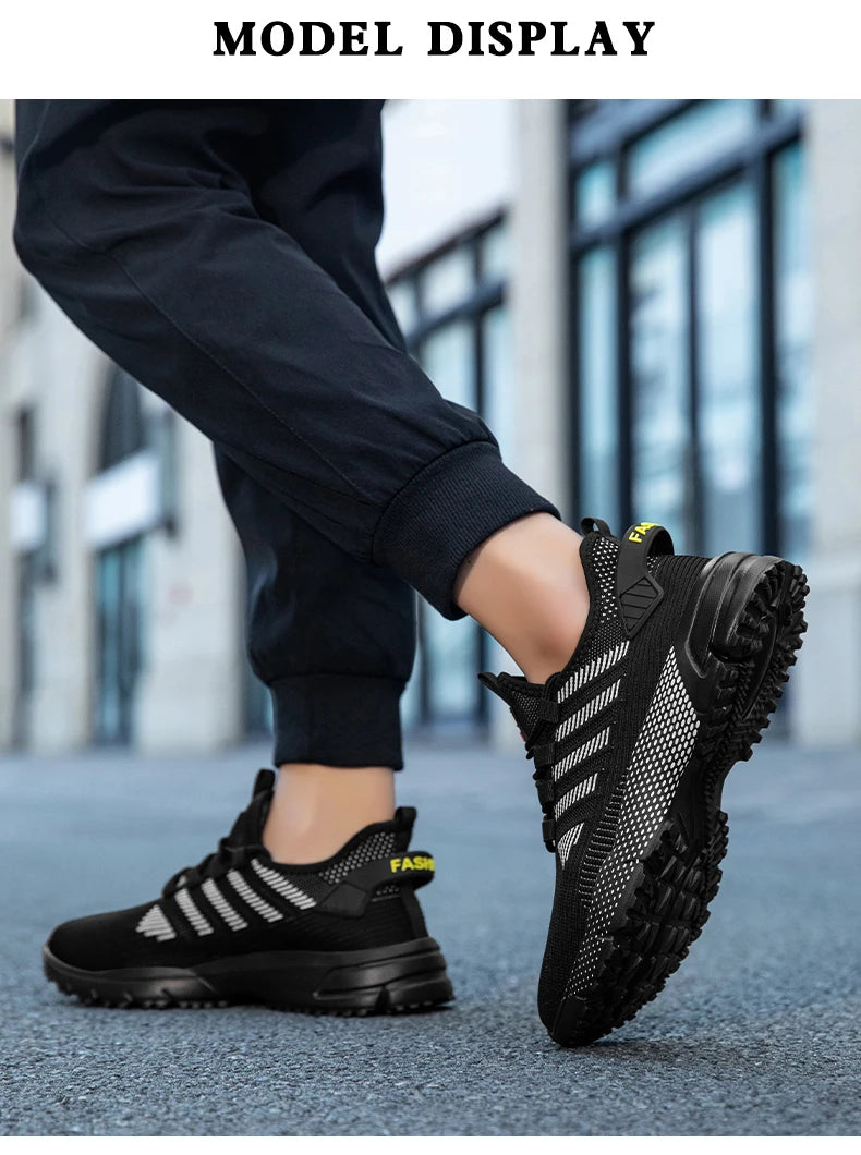 Men's Sneakers Running Shoes for Men Lightweight High Quality Mens Shoes Casual Sneaker Lace-Up Summer Sports Tennis Shoe