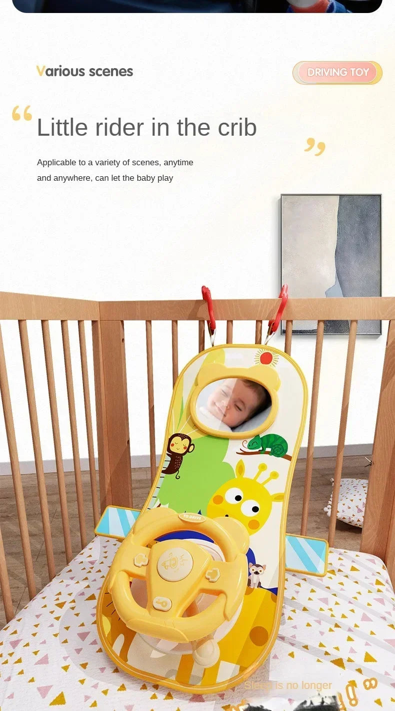 Baby Car Seat Toys Baby Toy Electric Simulate Driving Car Copilot Steering Wheel Seat Toy Hanging Toys for Baby 0 12M Hot