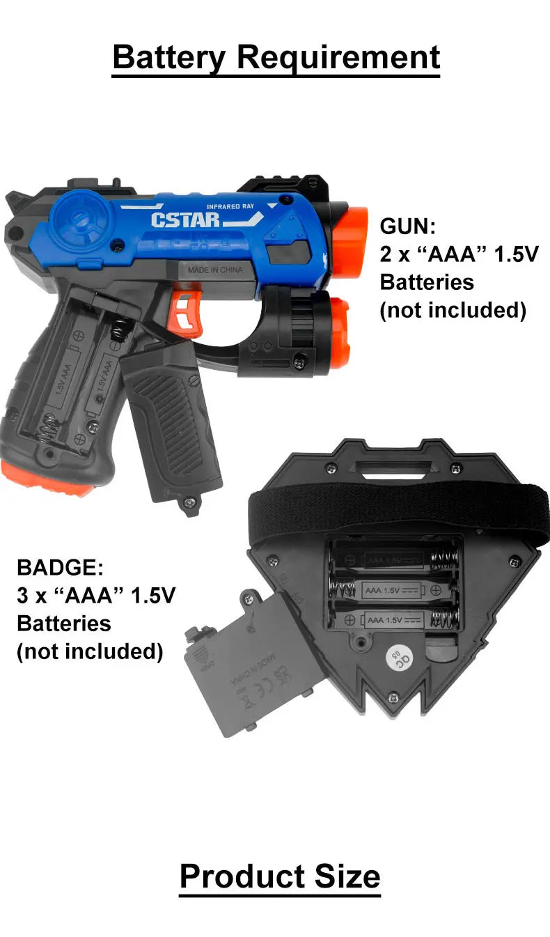 Children Infrared Battle Game Set Electric Toy Guns Laser Tag Gun Weapon with Target Kids Laser Strike Pistol for Boys Outdoor