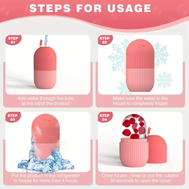 Silicone Ice Cube Trays Beauty Lifting Ice Ball Face Massager Contouring Eye Roller Facial Treatment Reduce Acne Skin Care Tool