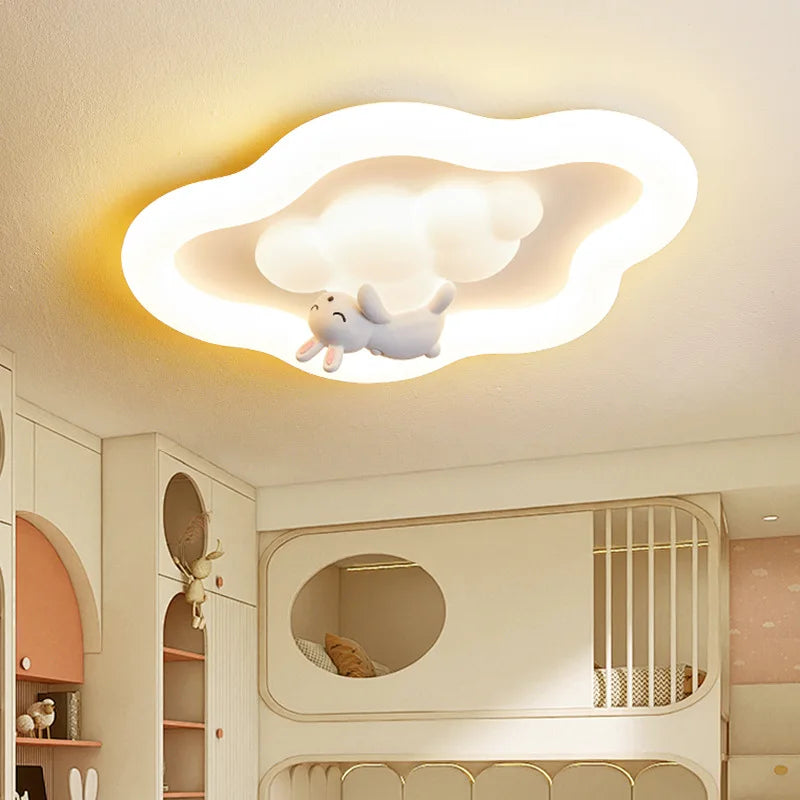 Cloud Light LED Children's Room Baby Room Ceiling Lights Modern Cream Style Nursery Decor Bedroom Cloud Ceiling Lamps