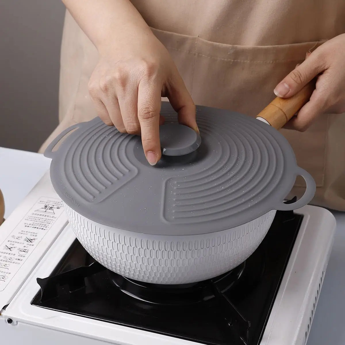 Food Grade Silicone Fresh-keeping Cover Circular Seal Spill-proof Lid Multi-functional High Temperature Resistance and Pot Cover