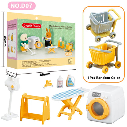 Toys Doll 1:12 Forest Family Montessori Kitchen Compatible Miniature Dollhouse Kitchen Accessories Furniture Pretend Play Gifts