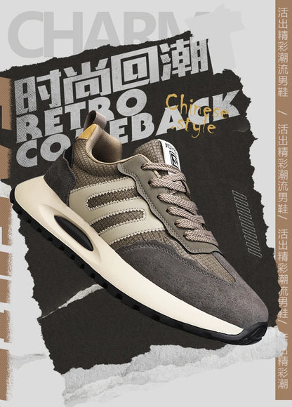 Men's shoes with a high-end feel, 2025 new trendy brand, spring and autumn season, teenage student sports running shoes, stylish
