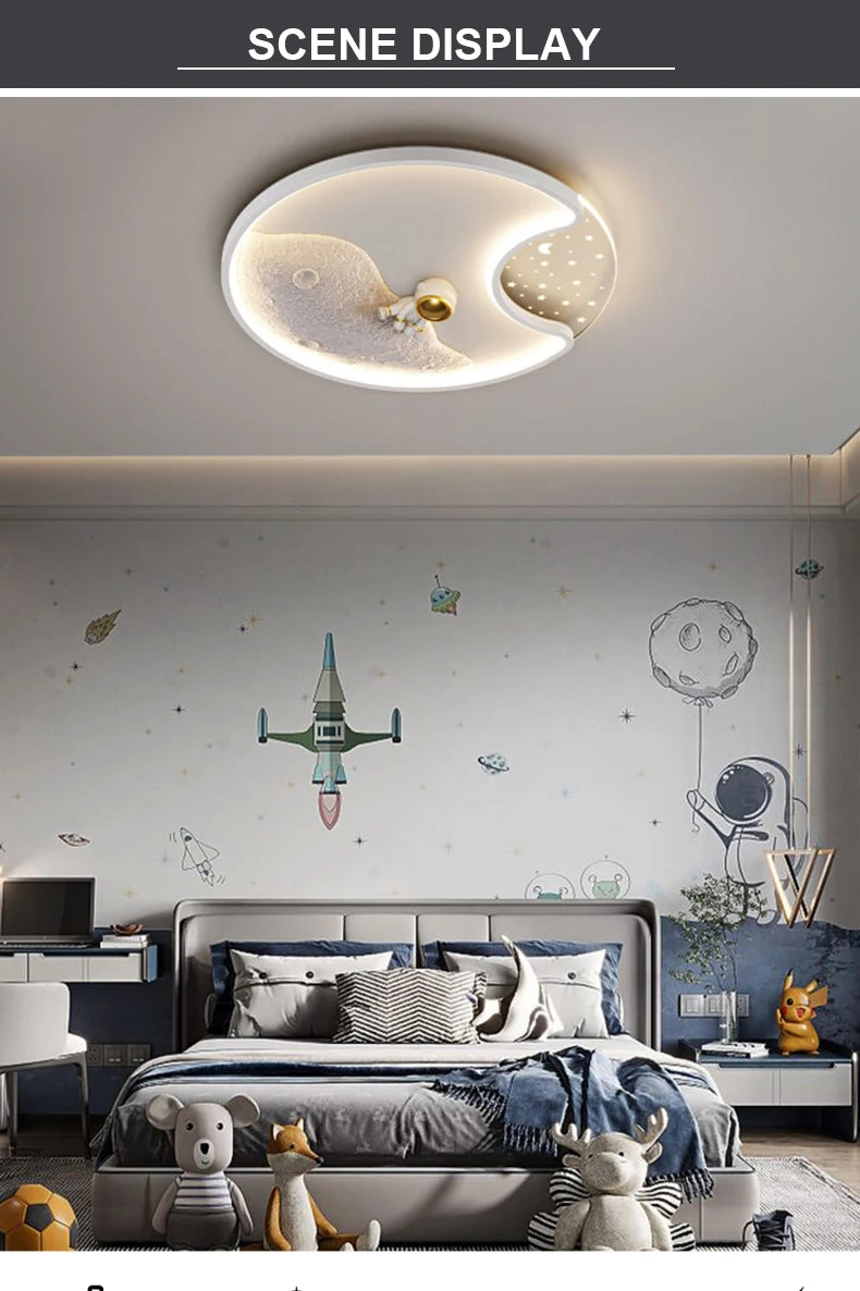 LED moon Astronaut Light Fantastic Eye Care living room bedroom girl lamp  Princess light