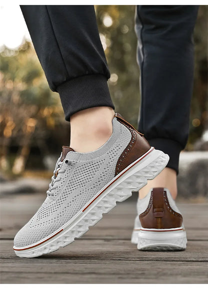Men Sneakers New Men Mesh Casual Shoes Fashion Lightweight Breathable Soft Soled Shoes Summer Outdoor Sports Fitness Large Size