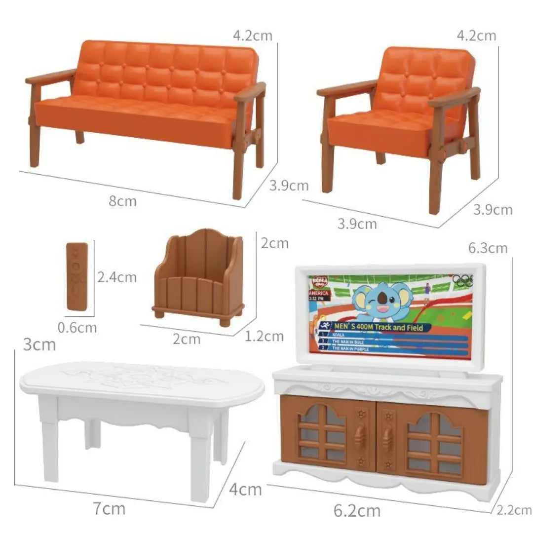 Mini supermarket shopping games dollhouse furniture accessories Intellectual education toys for kid family interaction toys