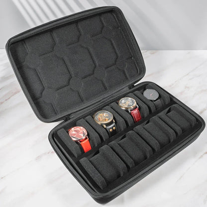 Watch Box Organizer For Men or Women Watch Travel Case Portable Storage Watch Display Holder for Wristwatches and Smart Watches