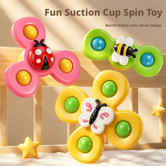 New Kids Bath Toys, Funny Bath, Car, Vacuum Sucker Toys, Rotate Cartoon Bells, Educational Toys For Kids, Gift