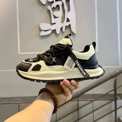 New Men Running Shoes Mesh Breathable Sneakers Lightweight Cushioning Non Slip Outdoor Sports Footwear Large Size Daily Walking
