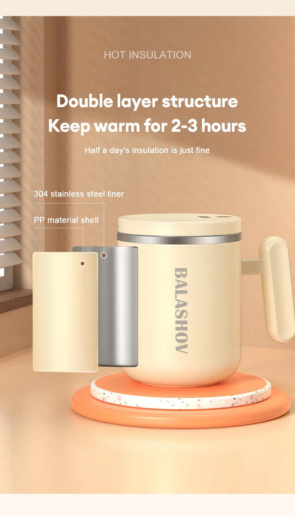 400ml Electric Automatic Self Stirring Cup Self Mixing Coffee Mug Glass Waterproof Protein Powder Stirrers for Home Office