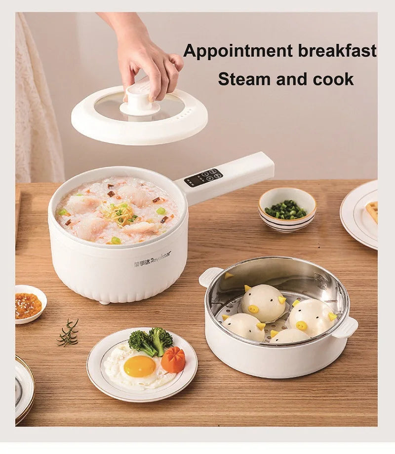 2.2L Electric Cooker Multi-Function Pot Double Layer Home High Capacity Hot Pot Noodle Cooker Non-Stick Pot Kitchen Tool 220V