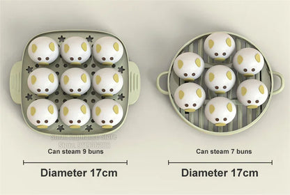 Mini Steamer Electric Steam Pot Cooking Steaming Home Two-layer Transparent Food Dumplings Household Pan Warmer Multicooker