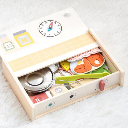 Wooden Kitchen Simulation Toy Set Baby Pretend Play Game Montessori Interactive Toys For Children Baby life Skills learning Toys