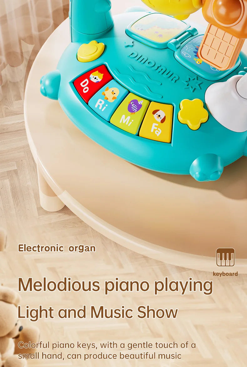 Baby Piano Toys Kids Rotating Music Piano Keyboard With Light Sound, Musical Toys For Toddlers, Early Educational Music Toy