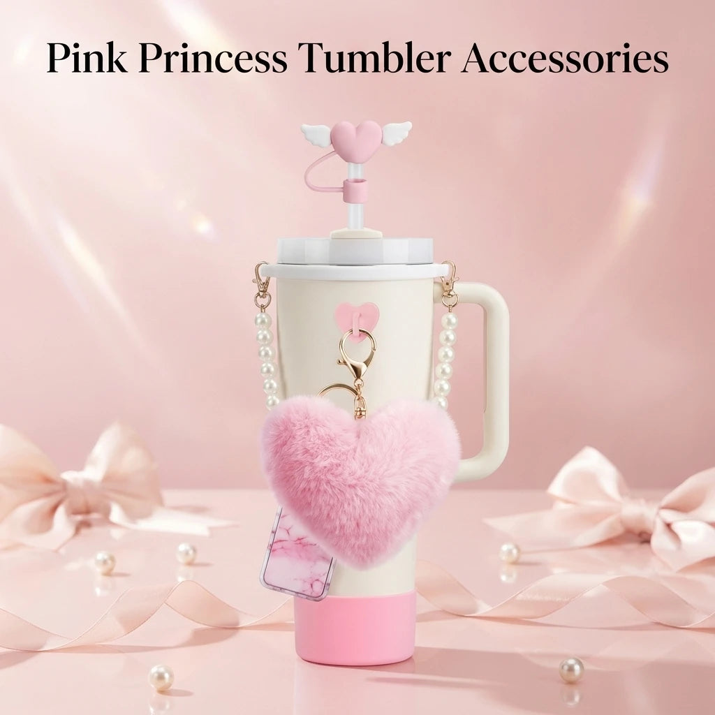 8pcs Tumbler Accessories Set for Stanley 40oz 30oz Cup with Handle, Straw Cover,Silicone Boot for Water Bottle Decor for Gift