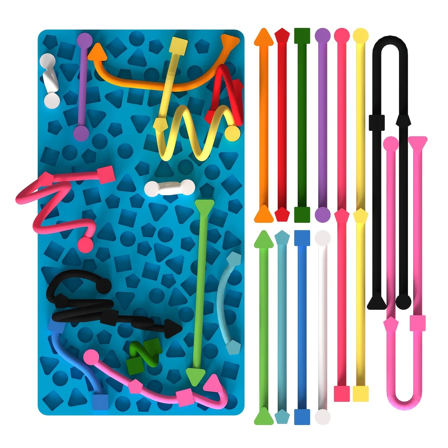 Sensory Activity Board, Silicone Quiet Fidget Toy for ADHD Autism Stress Relief, Easter Basket Stuffers for Toddlers Kids Teens
