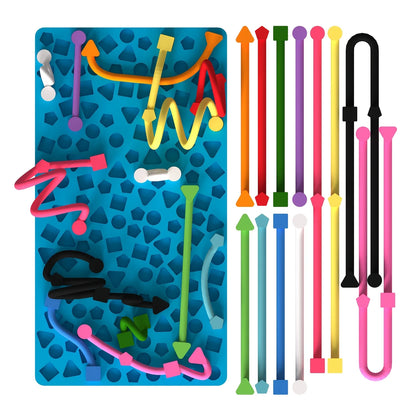 Sensory Activity Board, Silicone Quiet Fidget Toy for ADHD Autism Stress Relief, Easter Basket Stuffers for Toddlers Kids Teens
