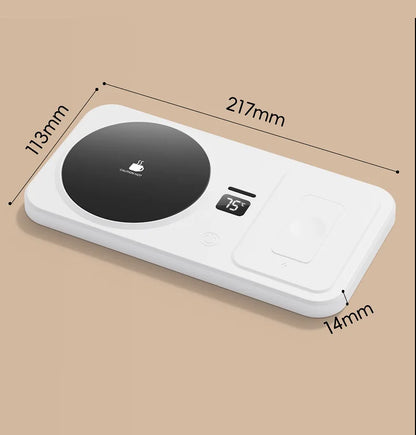 2 in 1 Coffee Mug Warmer Wireless Charger Multi-functional Cup Heating Pad 3 Gear Temperature Warmer Coaster For Milk Tea Water