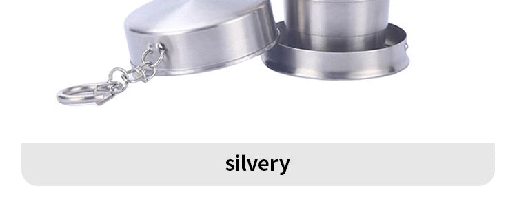 Outdoor Portable Camping Portable Metal Stainless Steel Telescopic Cups Folding Cups Drinks Cups.