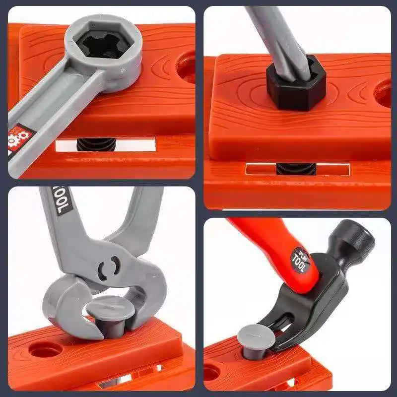 Kids Pretend Tools Kit Toys 68/55/41/38 Play Simulated Repair Tool Set Engineer Plastic Construction Toys Toddler Kids Boys Gift