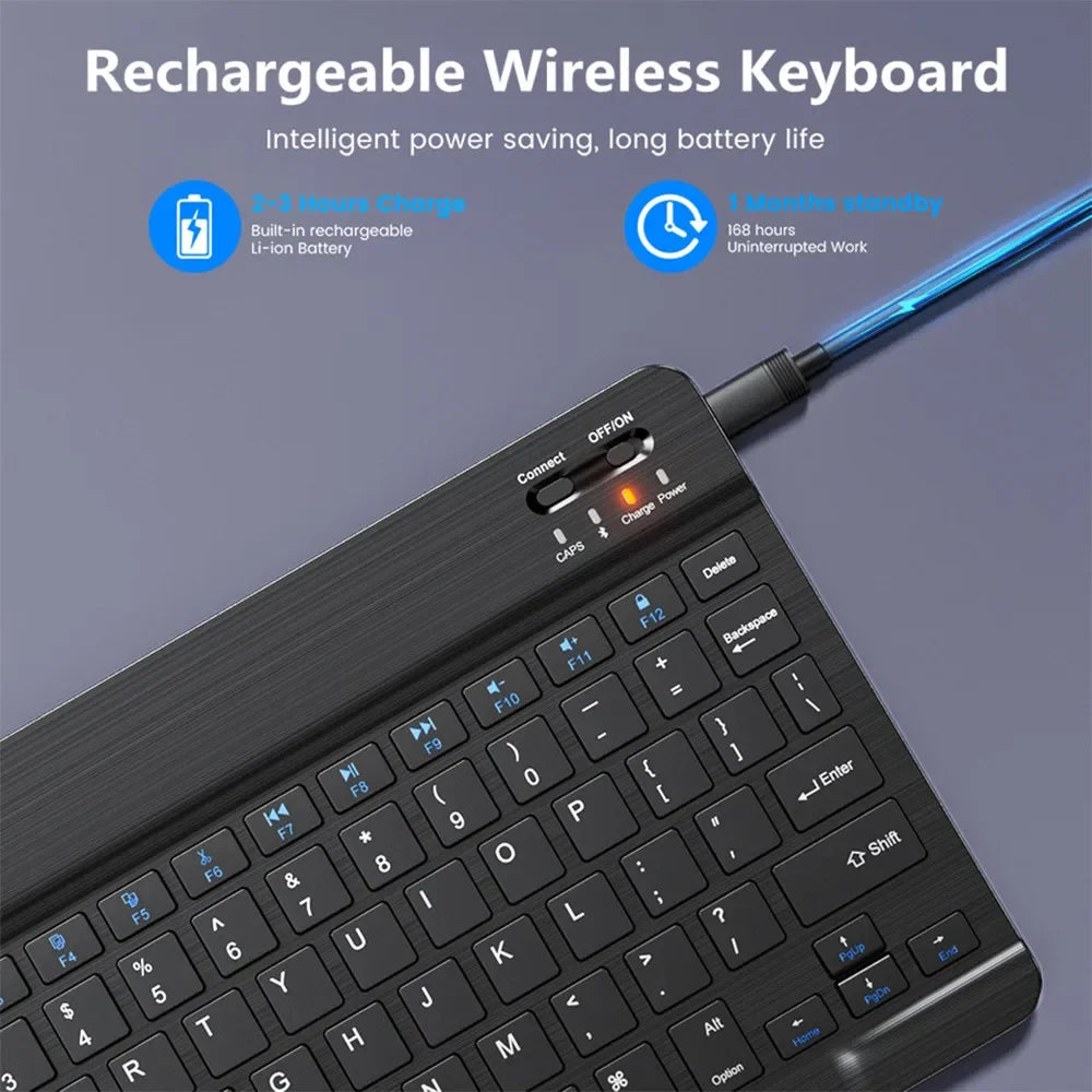 2026 New Slim Lightweight Ergonomic Bluetooth Keyboard, Compact Silent Wireless Keyboard for Windows iOS Android Devices Office