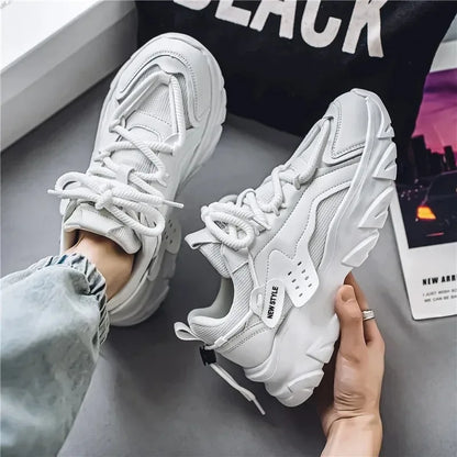 Mens Shoe Breathable Thick Soled Casual Sneakers Outdoor Running Four Seasons New Tennis Men Soft Soles Comfort Male Sneakers