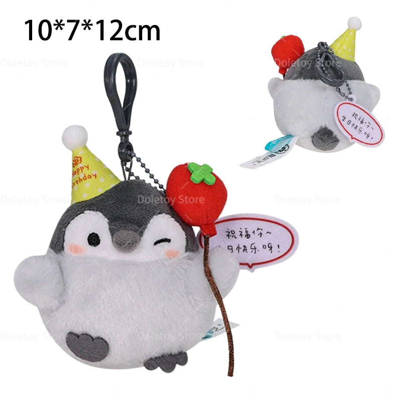 22 Styles Cute Penguin Plush Key Ring Tourist Hat Penguin Keychain For Girls Gifts Creative School Bag Keychain