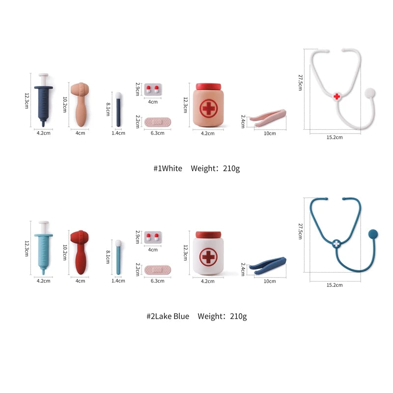 Baby Silicone Doctors Toys Pretend Playing Kids Role Play Pretend Playing Doll Accessories Learning Education Toys Babies Gifts